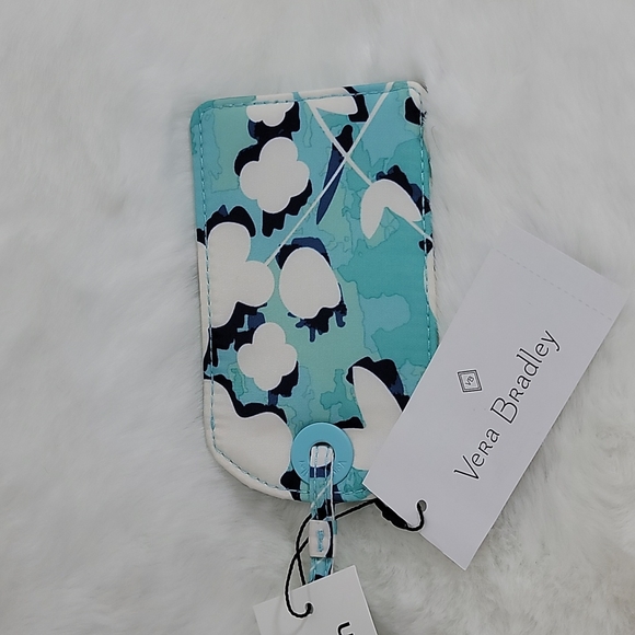 Vera Bradley Ultralight Luggage ID Cut Vines Cool - Picture 3 of 5